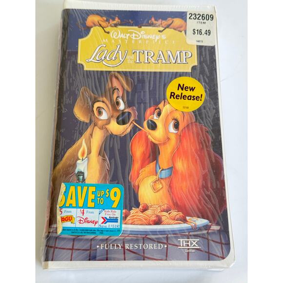 Vintage Sealed Lady And The Tramp VHS Walt Disney Masterpiece Collection NEW - Picture 1 of 4